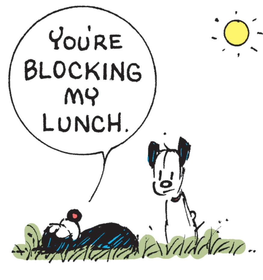Fiction OCR: YOU'RE BLOCKING MY LUNCH. Milan vandien... YOU'RE BLOCKING MY LUNCH . Milan vandien ...