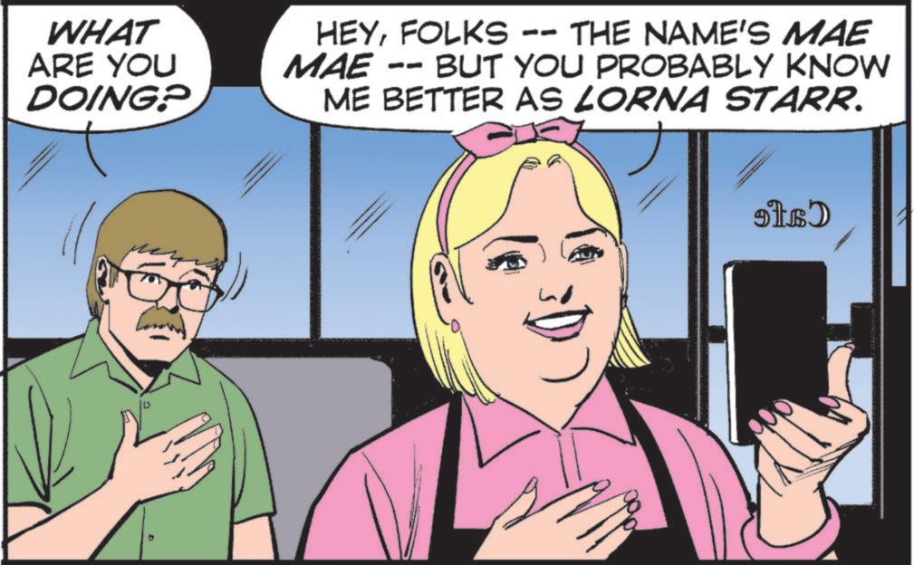 Graphics OCR: WHAT ARE YOU DOING? HEYFOLKS -- THE NAME'S MAE MAE -- BUT YOU PROBABLY KNOW ME BETTER AS LORNA STARR. b 916) WHAT ARE YOU DOING ? HEYFOLKS -- THE NAME'S MAE MAE -- BUT YOU PROBABLY KNOW ME BETTER AS LORNA STARR . b 916 )