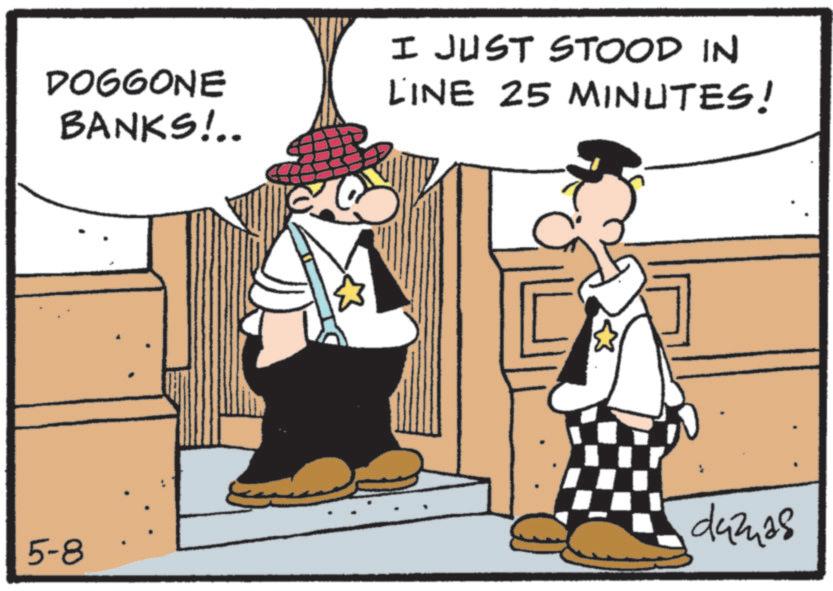 Animation OCR: DOGGONE BANKS!.. I JUST STOOD IN LINE 25 MINUTES! daznas 5-8 DOGGONE BANKS ! .. I JUST STOOD IN LINE 25 MINUTES ! daznas 5-8