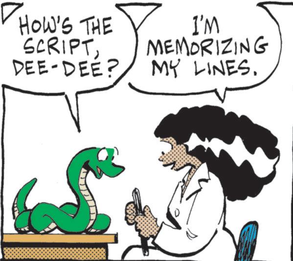 Fiction OCR: HOW'S THE SCRIPTDEE-DEE? I'M MEMORIZING MY LINES. HOW'S THE SCRIPTDEE - DEE ? I'M MEMORIZING MY LINES .