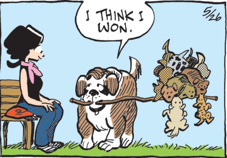 Animated cartoon OCR: I THINK I WON. 5/26 I THINK I WON . 5/26