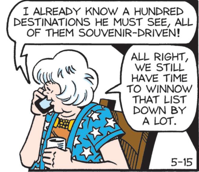 Comic book OCR: I ALREADY KNOW A HUNDRED DESTINATIONS HE MUST SEEALL OF THEM SOUVENIR-DRIVEN! ?? ALL RIGHTWE STILL HAVE TIME TO WINNOW THAT LIST DOWN BY A LOT. 5-15 I ALREADY KNOW A HUNDRED DESTINATIONS HE MUST SEEALL OF THEM SOUVENIR - DRIVEN ! ?? ALL RIGHTWE STILL HAVE TIME TO WINNOW THAT LIST DOWN BY A LOT . 5-15