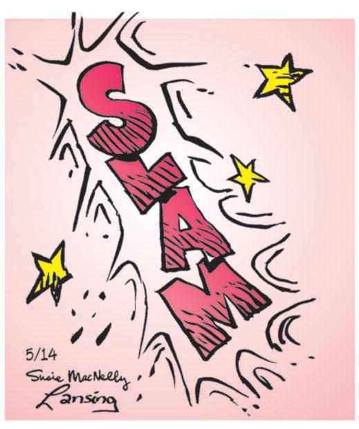 Graphic design OCR: 5/14 Susie MacNelly Lansing 5/14 Susie MacNelly Lansing