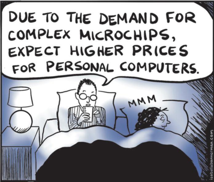 Computer OCR: DUE TO THE DEMAND FOR COMPLEX MICROCHIPSEXPECT HIGHER PRICES FOR PERSONAL COMPUTERS. 00 MMM isabellabannerman.com DUE TO THE DEMAND FOR COMPLEX MICROCHIPSEXPECT HIGHER PRICES FOR PERSONAL COMPUTERS . 00 MMM isabellabannerman.com