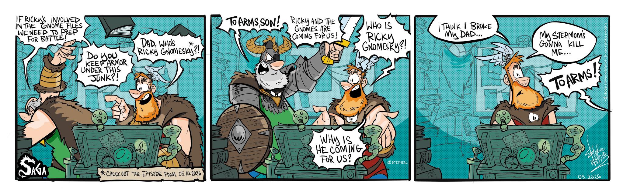 Animation OCR: IF RICKY'S INVOLVED IN THE GNOME FILES WE NEED TO PREP FOR BATTLE! Do you KEEP ARMOR UNDER THIS JUNK?! DADWHO'S * RICKY GNOMESKY?! SAGA CHECK OUT THE EPISODE FROM 05.10.2026 TO ARMSSON! RICKY AND THE GNOMES ARE COMING FORUS! WHO IS RICKY GNOMESKY?! WHY IS HE COMING FOR US? @STEPNEAL THINK BROKE My DAD... My STEPMOM'S GONNA KILL ME... TO ARMS! Highen WEBSTER 05.2026 IF RICKY'S INVOLVED IN THE GNOME FILES WE NEED TO PREP FOR BATTLE ! Do you KEEP ARMOR UNDER THIS JUNK ?! DADWHO'S * RICKY GNOMESKY ?! SAGA CHECK OUT THE EPISODE FROM 05.10.2026 TO ARMSSON ! RICKY AND THE GNOMES ARE COMING FORUS ! WHO IS RICKY GNOMESKY ?! WHY IS HE COMING FOR US ? @STEPNEAL THINK BROKE My DAD ... My STEPMOM'S GONNA KILL ME ... TO ARMS ! Highen WEBSTER 05.2026