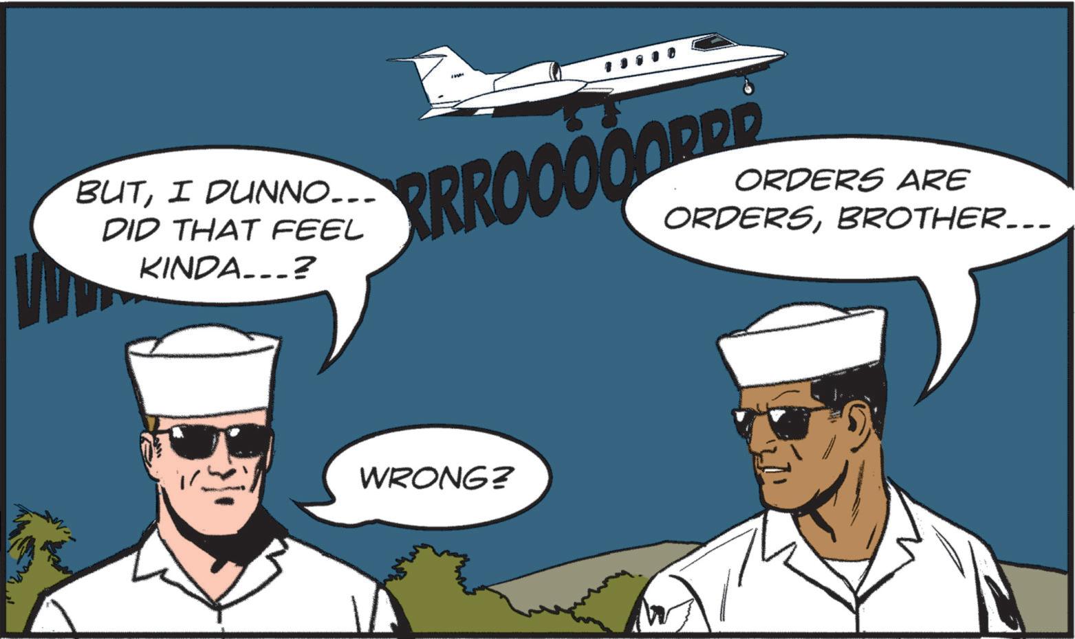 Flight OCR: BUTI DUNNO….. DID THAT FEEL KINDA...? PRROOOOOPER ORDERS ARE ORDERSBROTHER….. WRONG? BUTI DUNNO … .. DID THAT FEEL KINDA ... ? PRROOOOOPER ORDERS ARE ORDERSBROTHER … .. WRONG ?