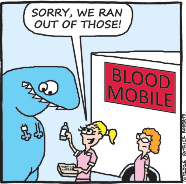 Fictional character OCR: ???? SORRYWE RAN OUT OF THOSE! VANILLA WAFERS BLOOD MOBILE PATRICK ROBERTS ???? SORRYWE RAN OUT OF THOSE ! VANILLA WAFERS BLOOD MOBILE PATRICK ROBERTS