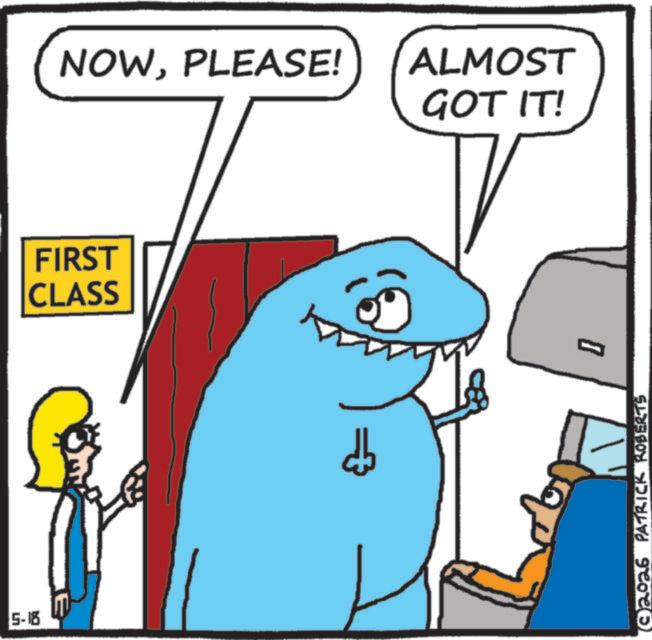 Animation OCR: 5-18 NOWPLEASE! FIRST CLASS ????? ALMOST GOT IT! ©2026 PATRICK ROBERTS 5-18 NOWPLEASE ! FIRST CLASS ????? ALMOST GOT IT ! © 2026 PATRICK ROBERTS