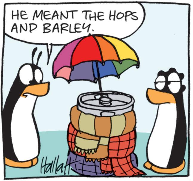 Animal Figure OCR: HE MEANT THE HOPS AND BARLEY. Hallatt HE MEANT THE HOPS AND BARLEY . Hallatt