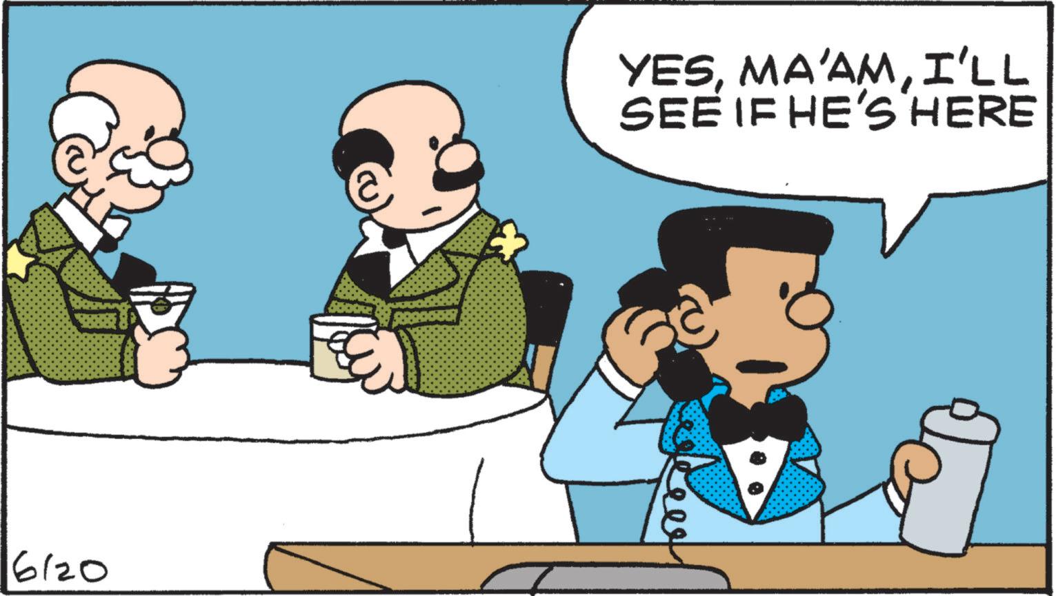 Animated cartoon OCR: 6/20 YESI'LL SEE IF HE'S HERE 6/20 YESI'LL SEE IF HE'S HERE