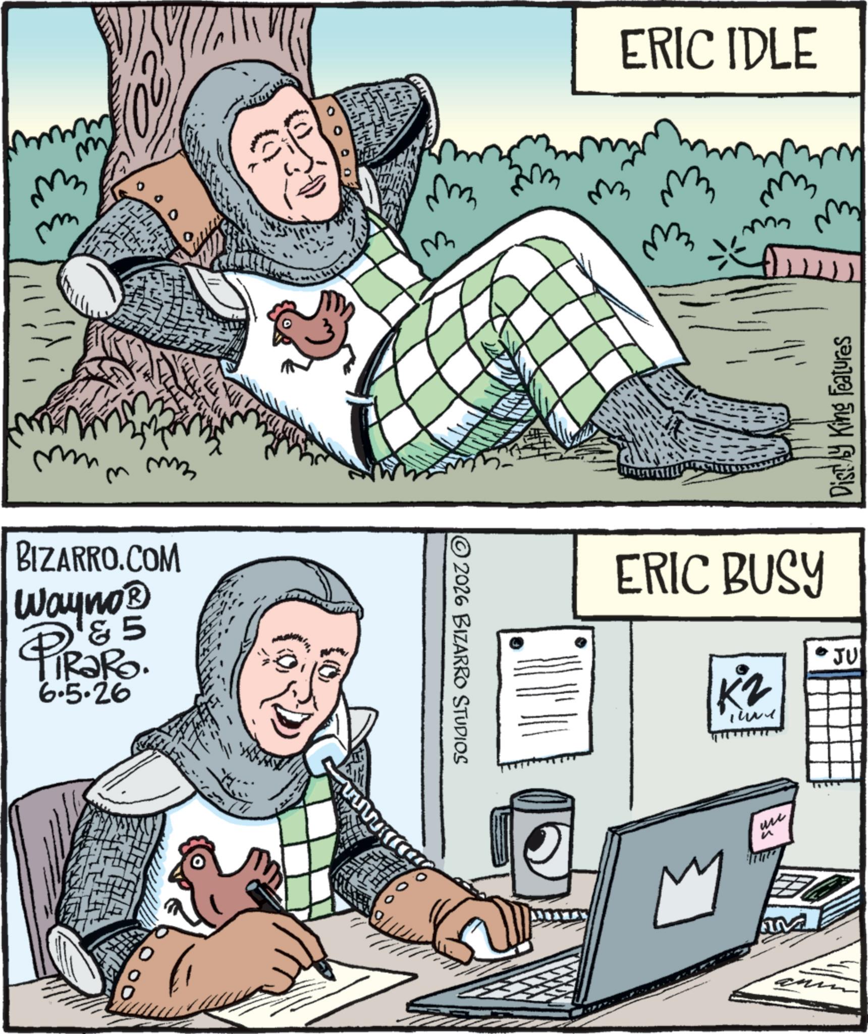 Publication OCR: ?? m m M m BIZARRO.COM Wayno? & 5 PiRaRo. 6.5.26 0 2026 BIZARRO STUDIOS ??? 3 ERIC IDLE ??? ?? min m Disty King Features ERIC BUSY K2 inve ·JU une n M ??? ? ? m m M m BIZARRO.COM Wayno? & 5 PiRaRo . 6.5.26 0 2026 BIZARRO STUDIOS ??? 3 ERIC IDLE ??? ? ? min m Disty King Features ERIC BUSY K2 inve · JU une n M ???