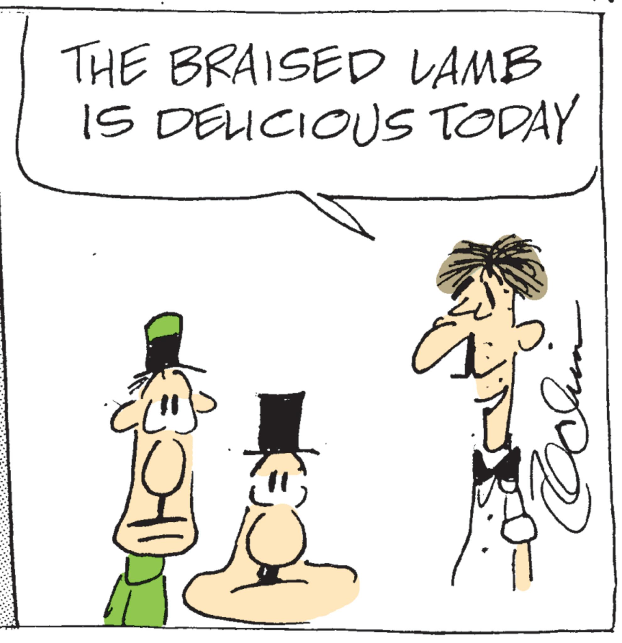 Fiction OCR: THE BRAISED LAMB IS DELICIOUS TODAY ?? THE BRAISED LAMB IS DELICIOUS TODAY ??