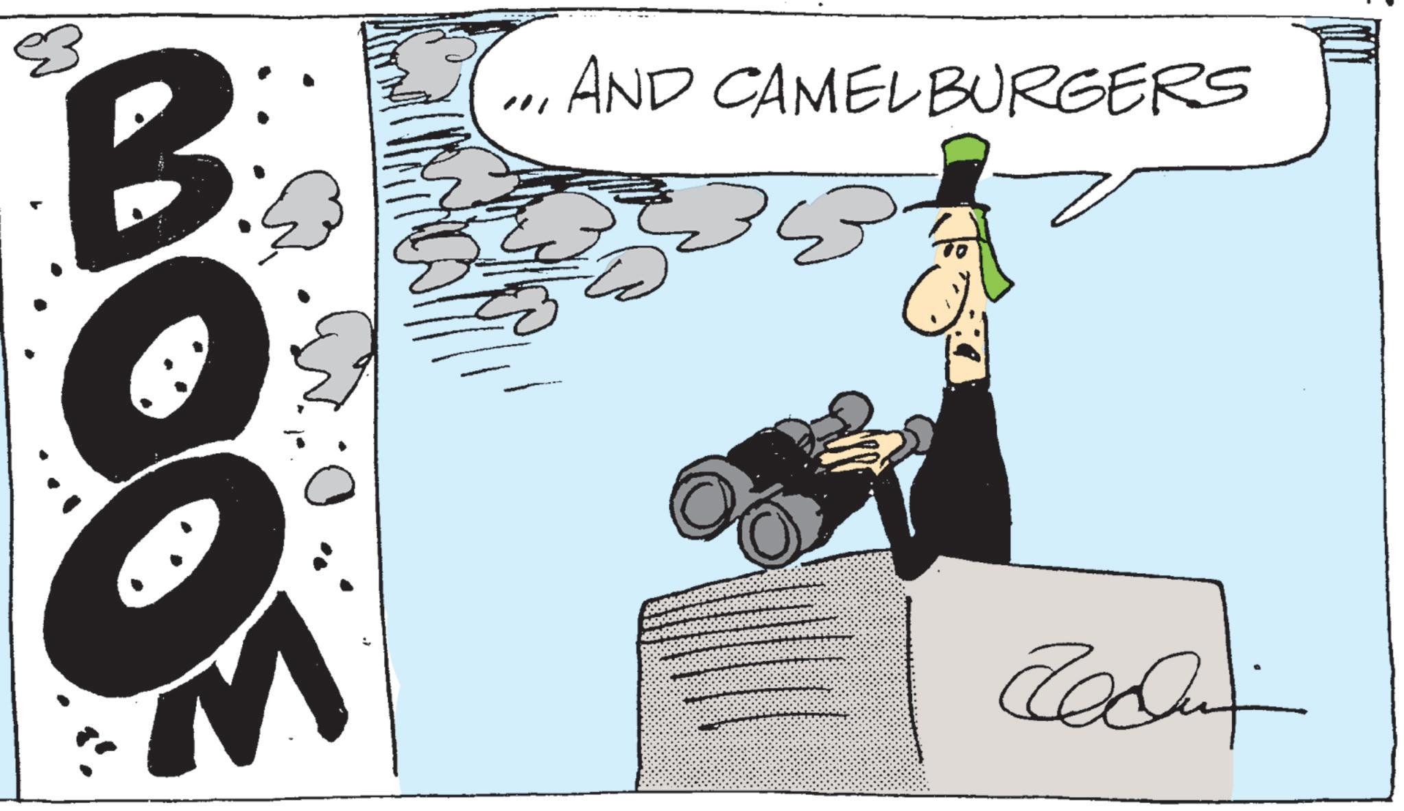 Photo caption OCR: 53 B AND CAMELBURGERS 33 Q Redux 53 B AND CAMELBURGERS 33 Q Redux