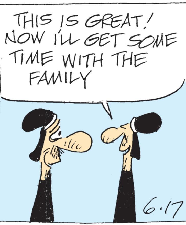 Photo caption OCR: THIS IS GREAT! NOW I'LL GET SOME TIME WITH THE FAMILY illo 6.17 THIS IS GREAT ! NOW I'LL GET SOME TIME WITH THE FAMILY illo 6.17
