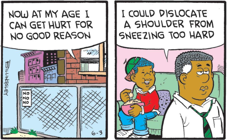 Animation OCR: NOW AT MY AGE I CAN GET HURT FOR NO GOOD REASON TE I COULD DISLOCATE A SHOULDER FROM SNEEZING TOO HARD BILLINGSLEY NO NO 6-3 NOW AT MY AGE I CAN GET HURT FOR NO GOOD REASON TE I COULD DISLOCATE A SHOULDER FROM SNEEZING TOO HARD BILLINGSLEY NO NO 6-3