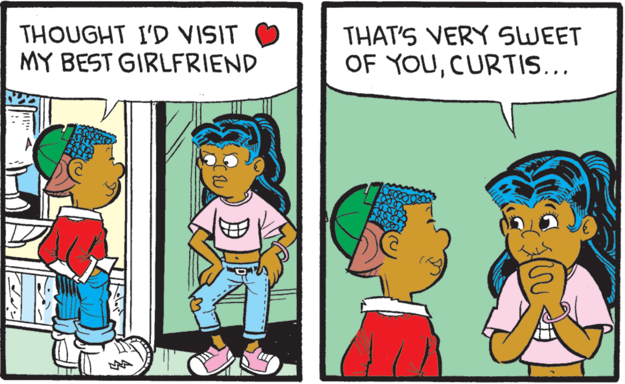 Animation OCR: THOUGHT I'D VISIT MY BEST GIRLFRIEND THAT'S VERY SWEET OF YOUCURTIS... E THOUGHT I'D VISIT MY BEST GIRLFRIEND THAT'S VERY SWEET OF YOUCURTIS ... E