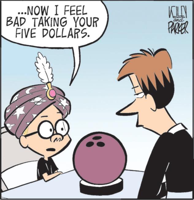 Photo caption OCR: ...NOW I FEEL BAD TAKING YOUR FIVE DOLLARS. and KILLY PARKER ... NOW I FEEL BAD TAKING YOUR FIVE DOLLARS . and KILLY PARKER