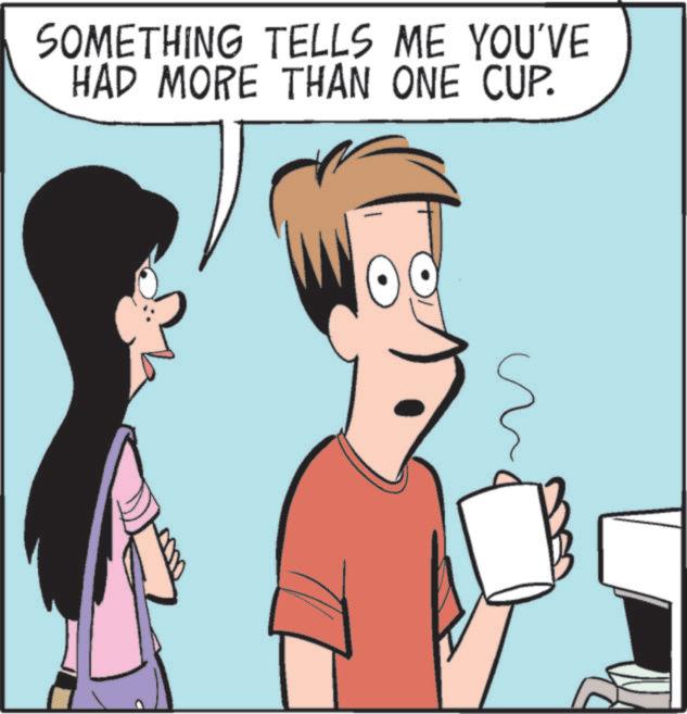 Animation OCR: SOMETHING TELLS ME YOU'VE HAD MORE THAN ONE CUP. SOMETHING TELLS ME YOU'VE HAD MORE THAN ONE CUP .