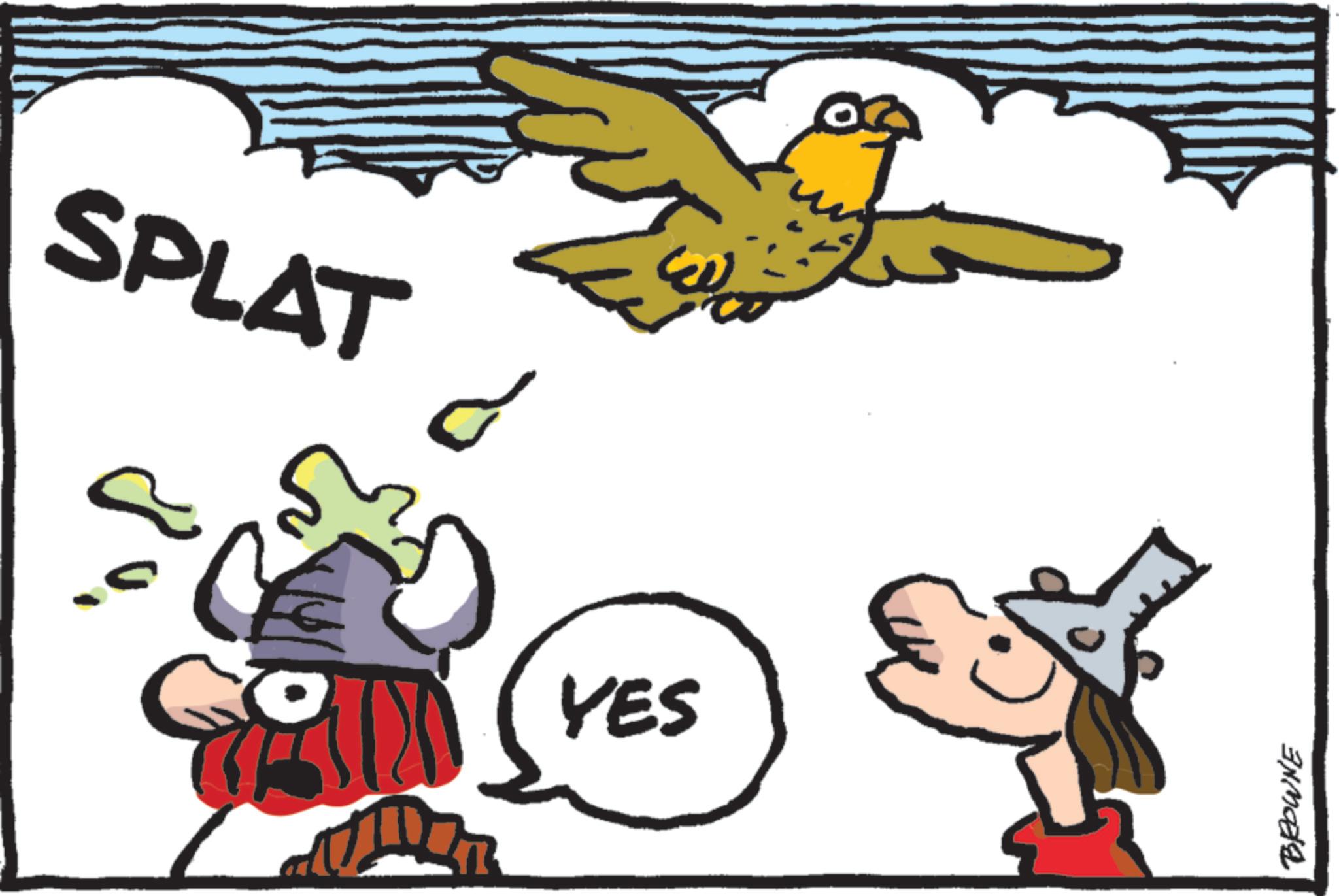 Animated cartoon OCR: SPLAT d YES BROWNE SPLAT d YES BROWNE