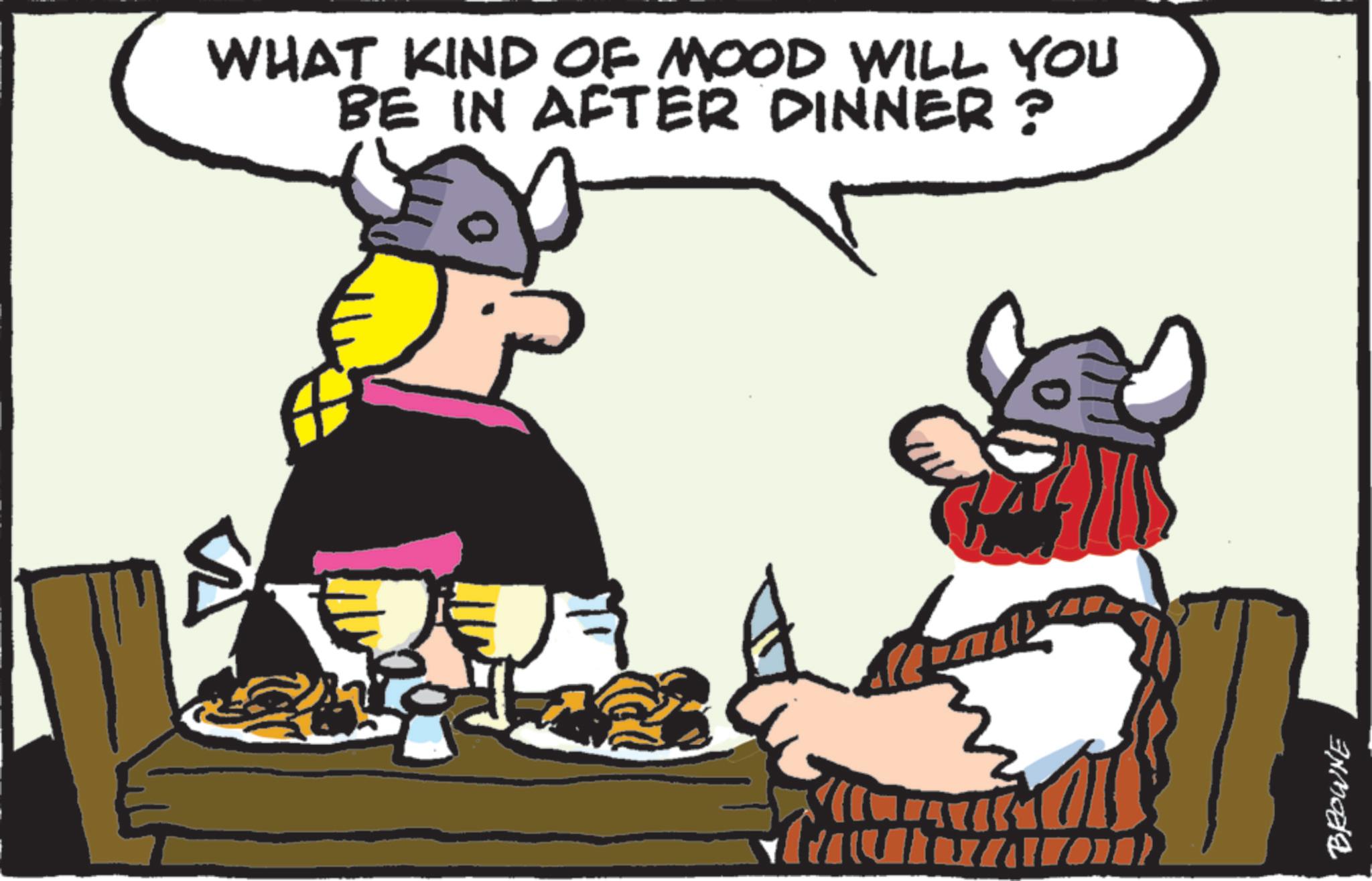 Animation OCR: WHAT KIND OF MOOD WILL YOU BE IN AFTER DINNER? ? BROWNE WHAT KIND OF MOOD WILL YOU BE IN AFTER DINNER ? ? BROWNE