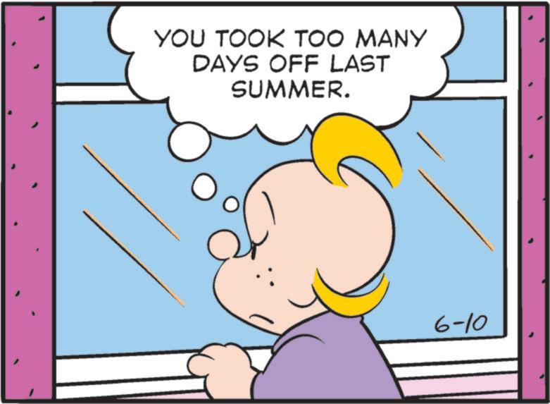 Graphics OCR: YOU TOOK TOO MANY DAYS OFF LAST SUMMER. 6-10 YOU TOOK TOO MANY DAYS OFF LAST SUMMER . 6-10