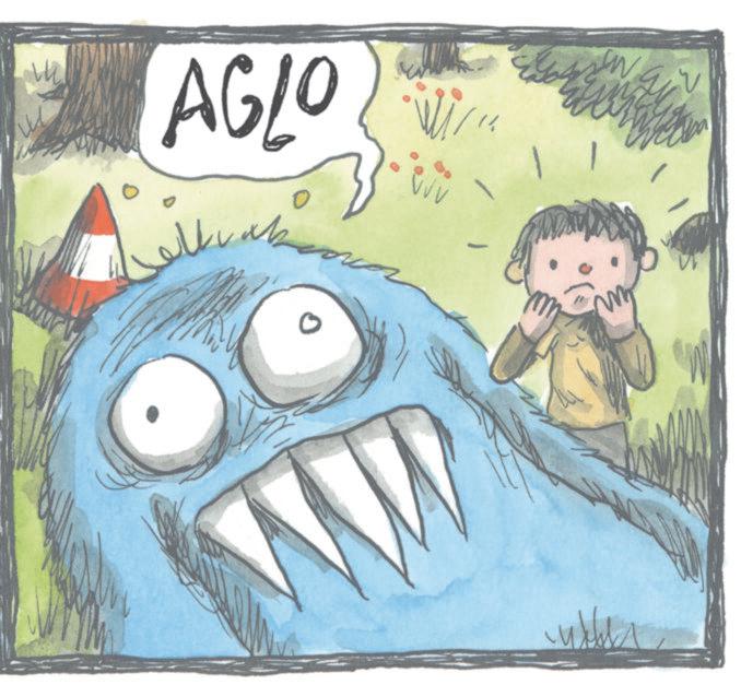 Child art OCR: AGLO 0 ??? 0 AGLO 0 ??? 0