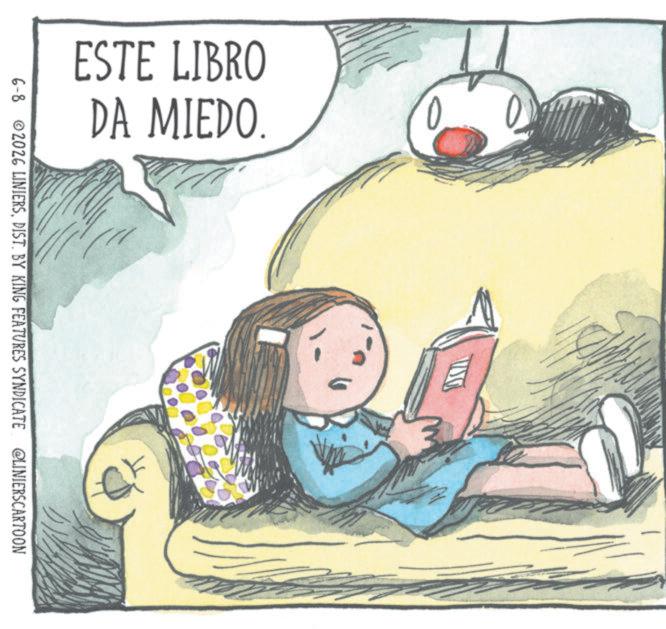 Book OCR: ESTE LIBRO DA MIEDO. 6-8 2026 LINIERSDIST. BY KING FEATURES SYNDICATE @LINIERSCARTOON ESTE LIBRO DA MIEDO . 6-8 2026 LINIERSDIST . BY KING FEATURES SYNDICATE @LINIERSCARTOON
