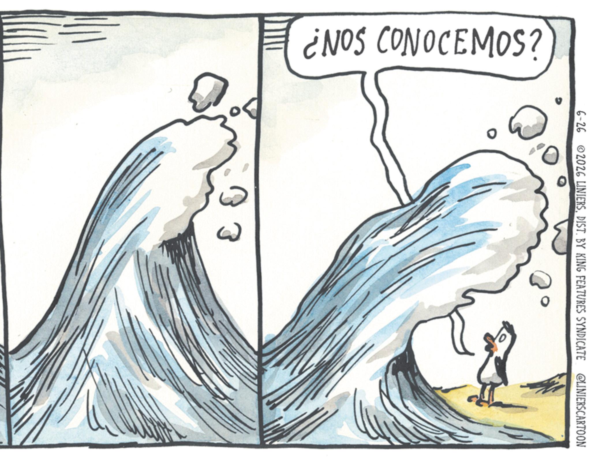 Beach OCR: ¿NOS CONOCEMOS? 3 6-26 2026 LINIERSDIST. BY KING FEATURES SYNDICATE @LINIERSCARTOON ¿ NOS CONOCEMOS ? 3 6-26 2026 LINIERSDIST . BY KING FEATURES SYNDICATE @LINIERSCARTOON