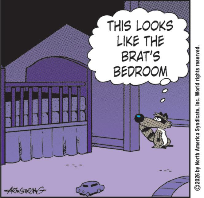 Photo caption OCR: ARMSTRONG DD BEDROOM BRAT'S LIKE THE THIS LOOKS ©2026 by North America SyndicateInc. World rights reserved. ARMSTRONG DD BEDROOM BRAT'S LIKE THE THIS LOOKS © 2026 by North America SyndicateInc. World rights reserved .