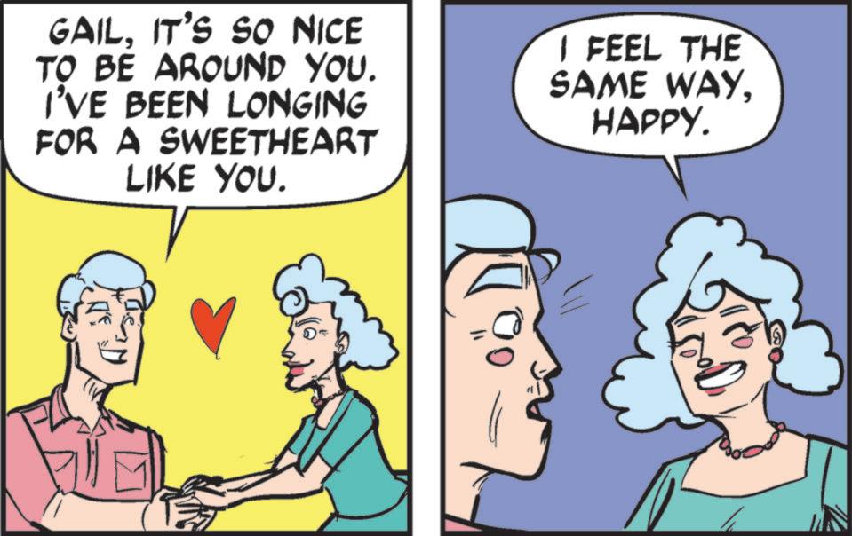Happiness OCR: GAILIT'S SO NICE TO BE AROUND YOU. I'VE BEEN LONGING FOR A SWEETHEART LIKE YOU. I FEEL THE SAME WAYHAPPY. 0 GAILIT'S SO NICE TO BE AROUND YOU . I'VE BEEN LONGING FOR A SWEETHEART LIKE YOU . I FEEL THE SAME WAYHAPPY . 0