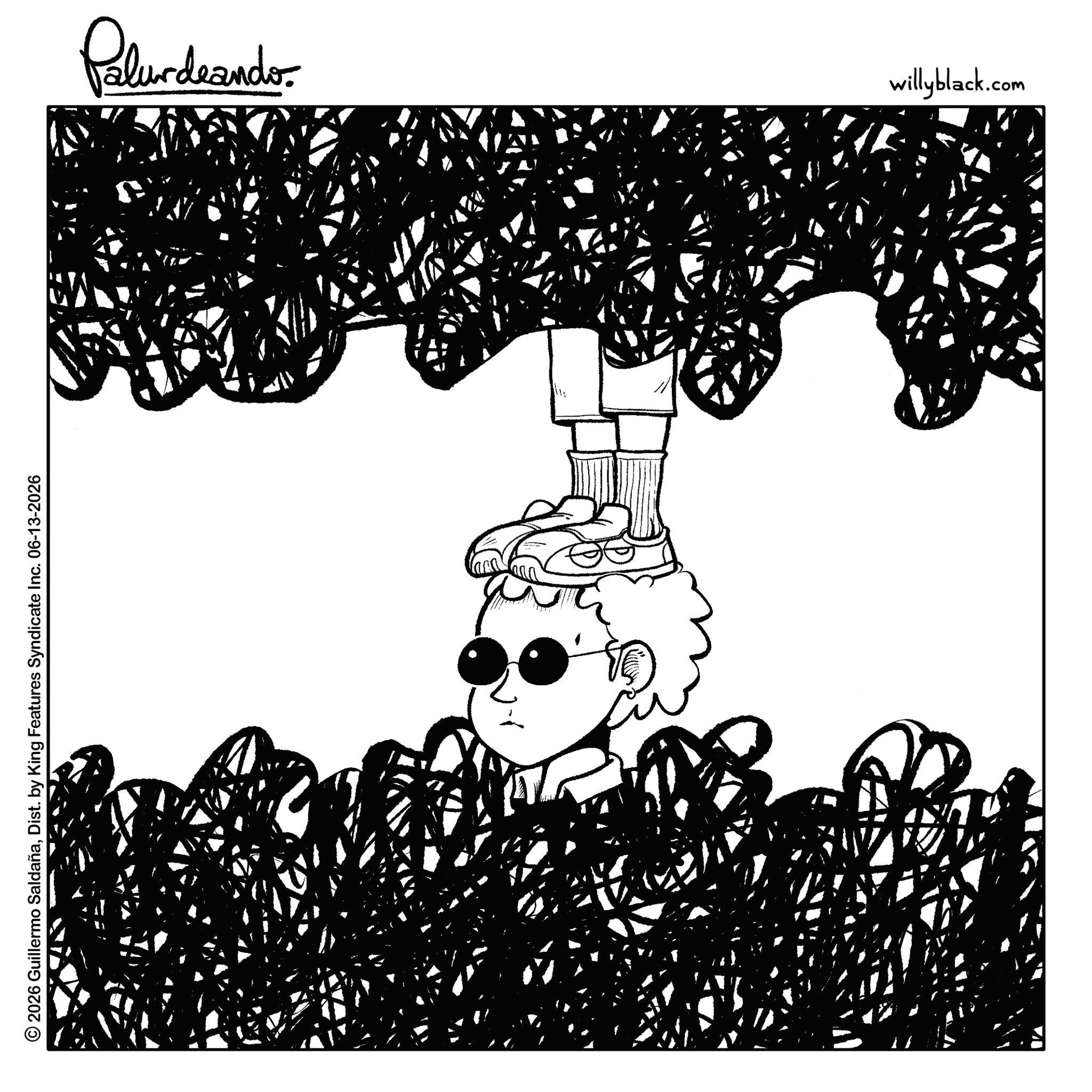 Sketch OCR: 2026 Guillermo SaldañaDist. by King Features Syndicate Inc. 06-13-2026 Palurdeando willyblack.com 2026 Guillermo SaldañaDist . by King Features Syndicate Inc. 06-13-2026 Palurdeando willyblack.com