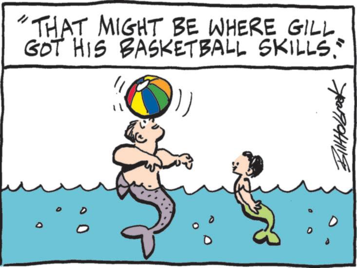 Animation OCR: 0 "THAT MIGHT BE WHERE GILL GOT HIS BASKETBALL SKILLS." FiltHolbrook 0 " THAT MIGHT BE WHERE GILL GOT HIS BASKETBALL SKILLS . " FiltHolbrook