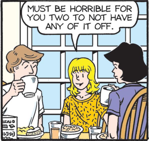 Animated cartoon OCR: ? 9907 MUST BE HORRIBLE FOR YOU TWO TO NOT HAVE ANY OF IT OFF. ? 9907 MUST BE HORRIBLE FOR YOU TWO TO NOT HAVE ANY OF IT OFF .