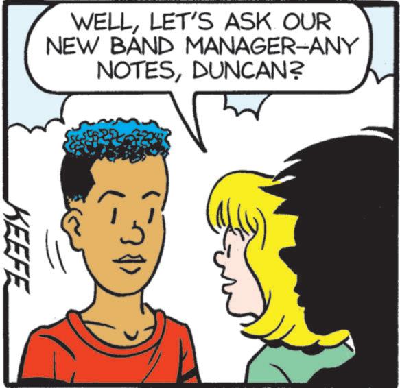 Comic book OCR: WELLLET'S ASK OUR NEW BAND MANAGER-ANY NOTESDUNCAN? KEEFE WELLLET'S ASK OUR NEW BAND MANAGER - ANY NOTESDUNCAN ? KEEFE