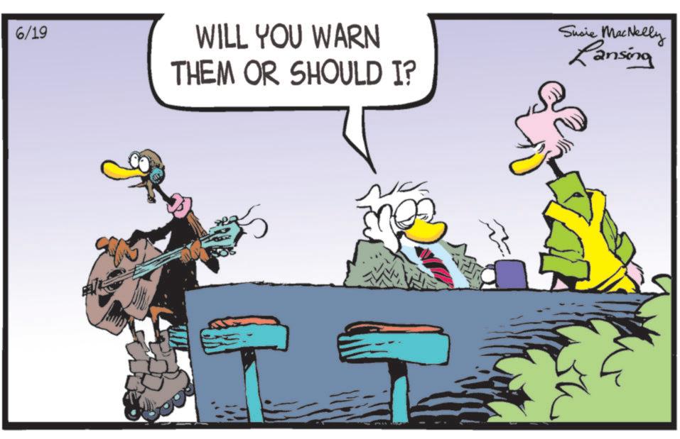 Fictional character OCR: 6/19 WILL YOU WARN THEM OR SHOULD I? Susie MacNelly Lansing 6/19 WILL YOU WARN THEM OR SHOULD I ? Susie MacNelly Lansing