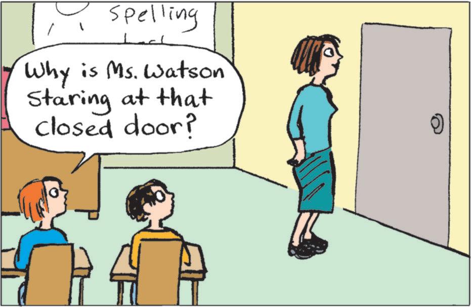 Animation OCR: Spelling ???? Why is Ms. Watson Staring at that closed door? 0 Spelling ???? Why is Ms. Watson Staring at that closed door ? 0