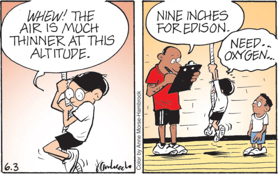 Animation OCR: WHEW! THE AIR IS MUCH THINNER AT THIS ALTITUDE. NINE INCHES FOR EDISON. NEED... OXYGEN... 6.3 Xandrache Color by Anne Morse-Hambrock WHEW ! THE AIR IS MUCH THINNER AT THIS ALTITUDE . NINE INCHES FOR EDISON . NEED ... OXYGEN ... 6.3 Xandrache Color by Anne Morse - Hambrock