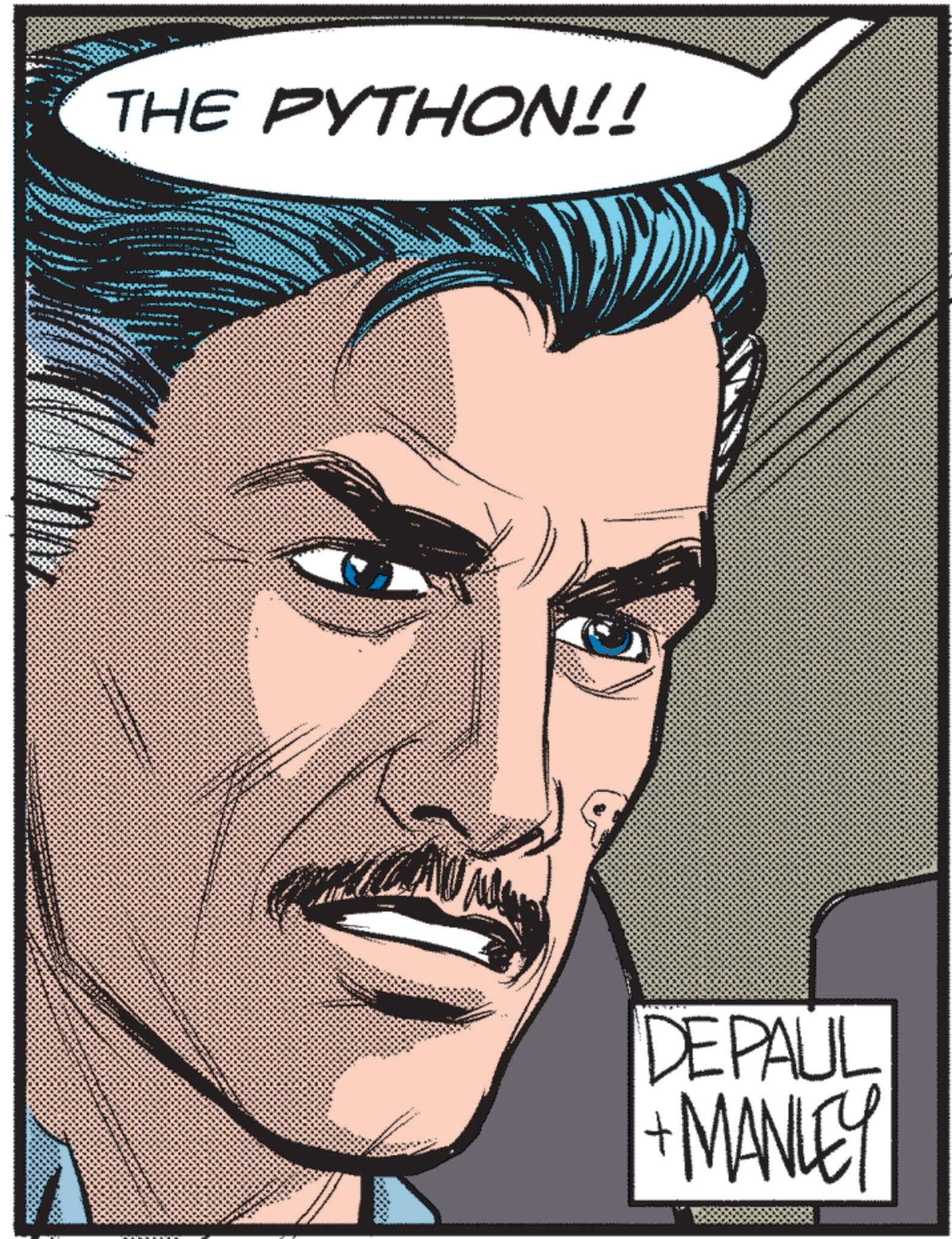 Comics OCR: THE PYTHON!! DEPAUL +MANLEY THE PYTHON !! DEPAUL + MANLEY