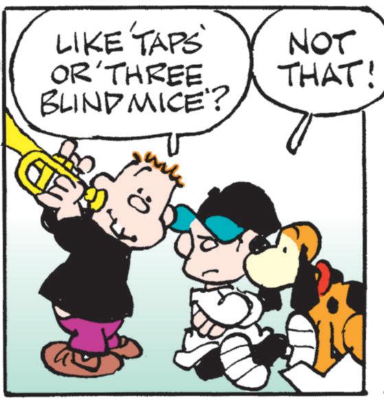 Photo caption OCR: LIKE 'TAPS' OR THREE BLIND MICE'? NOT THAT! LIKE ' TAPS ' OR THREE BLIND MICE ' ? NOT THAT !