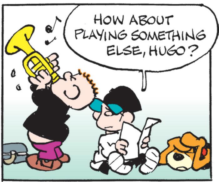 Pleased OCR: Q C HOW ABOUT PLAYING SOMETHING ELSEHUGO? Q C HOW ABOUT PLAYING SOMETHING ELSEHUGO ?