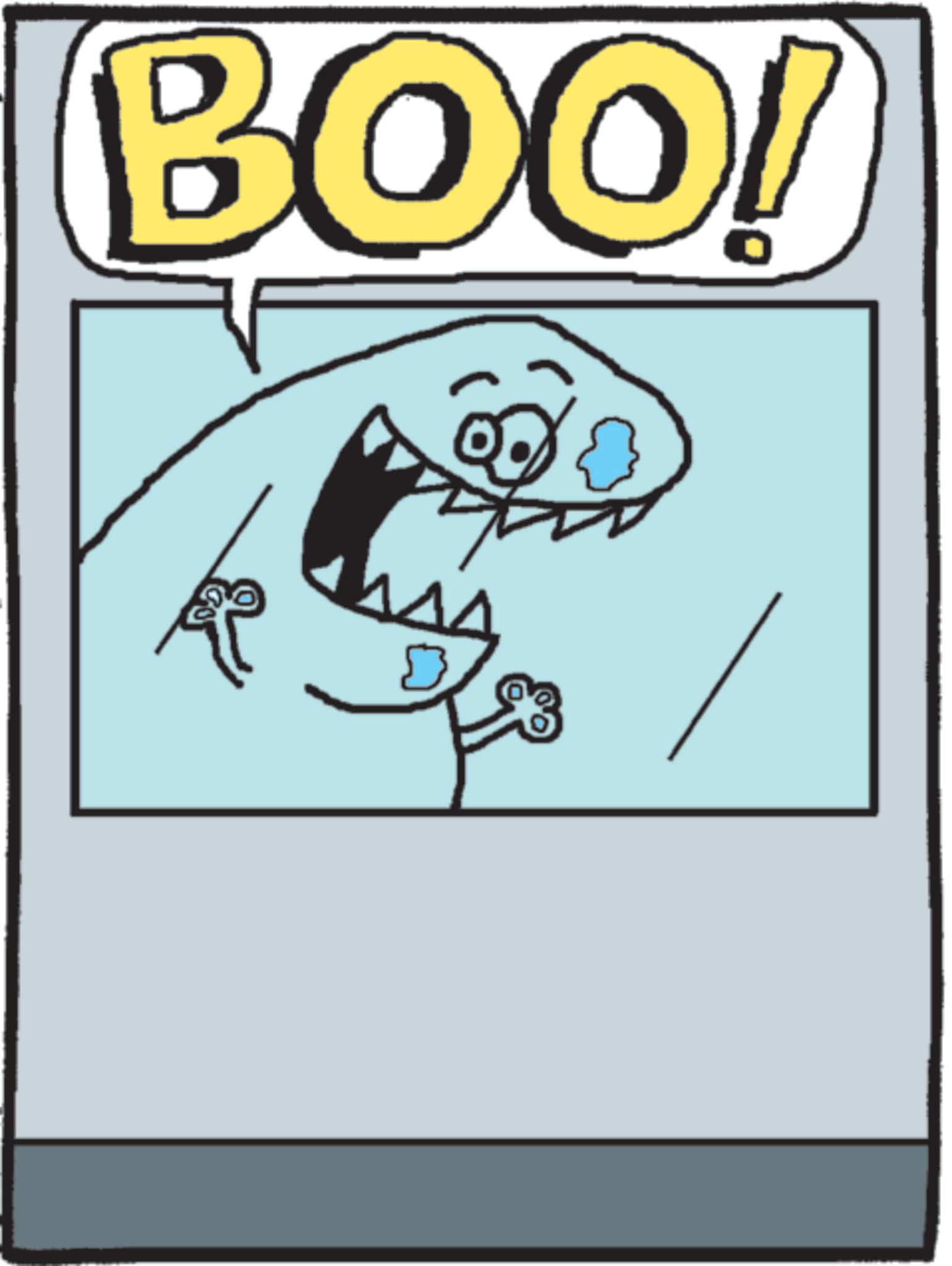 Cartoon OCR: BOO! BOO !