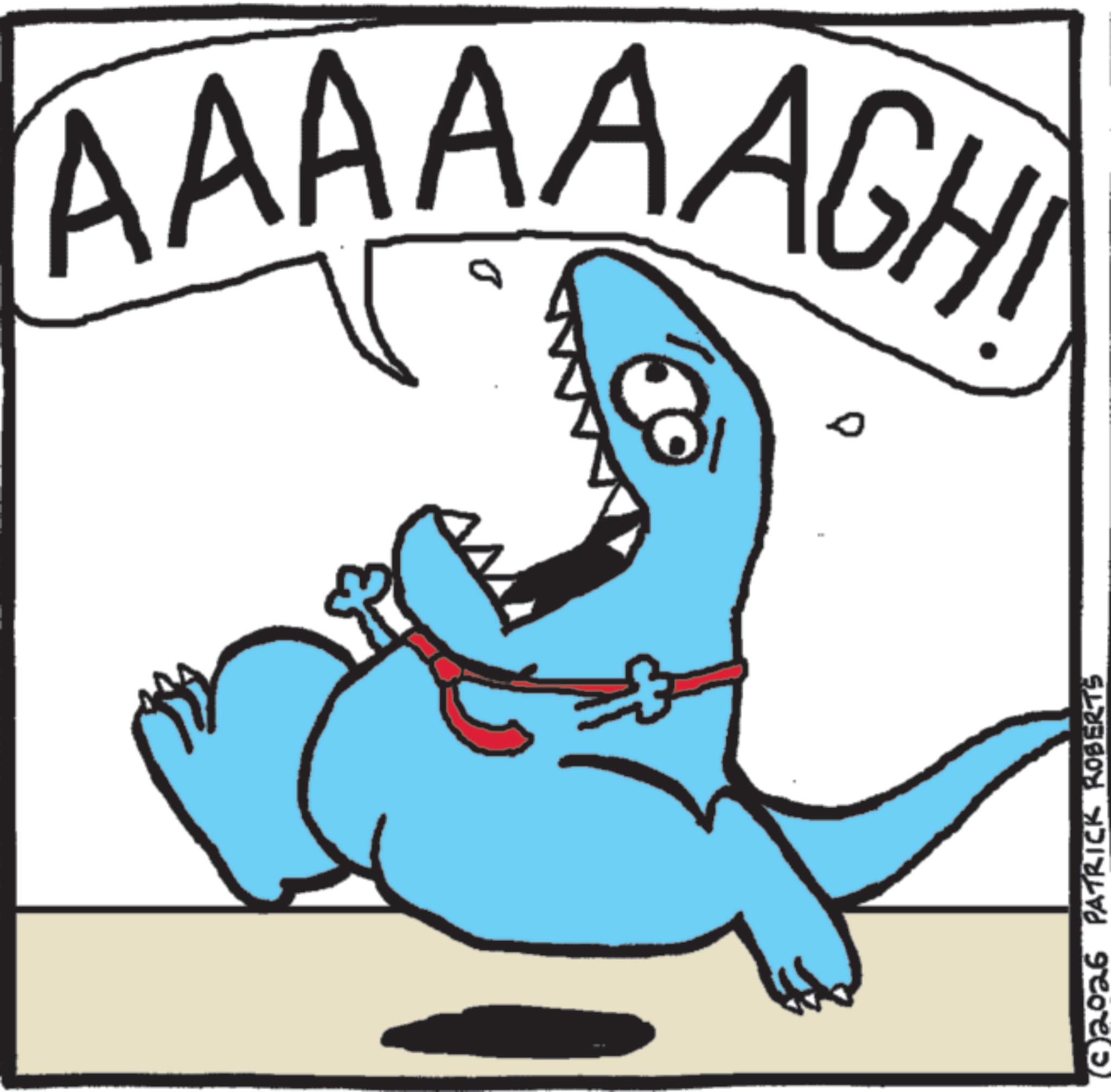 Line art OCR: AAAAAAGH D (©2026 PATRICK ROBERTS AAAAAAGH D ( © 2026 PATRICK ROBERTS