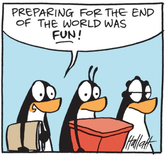 Penguin OCR: PREPARING FOR THE END OF THE WORLD WAS FUN! ???? Hallat PREPARING FOR THE END OF THE WORLD WAS FUN ! ???? Hallat