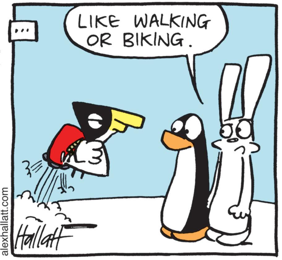 Penguin OCR: alexhallatt.com }= Hallat LIKE WALKING OR BIKING. alexhallatt.com } = Hallat LIKE WALKING OR BIKING .
