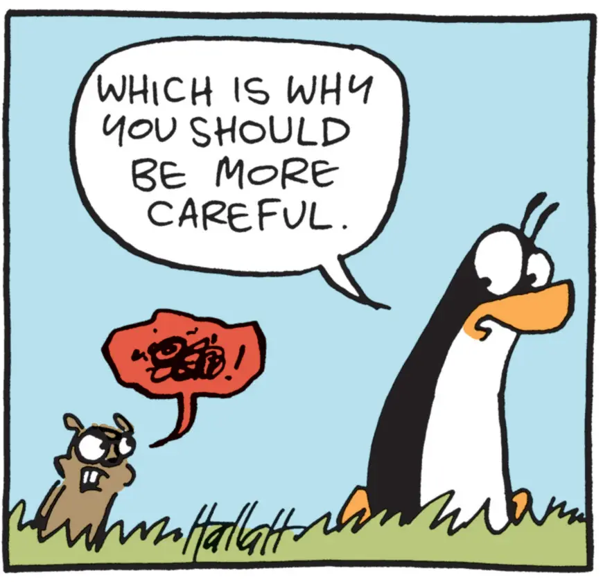 Bird OCR: WHICH IS WHY YOU SHOULD BE MORE CAREFUL. ! Hallan WHICH IS WHY YOU SHOULD BE MORE CAREFUL . ! Hallan