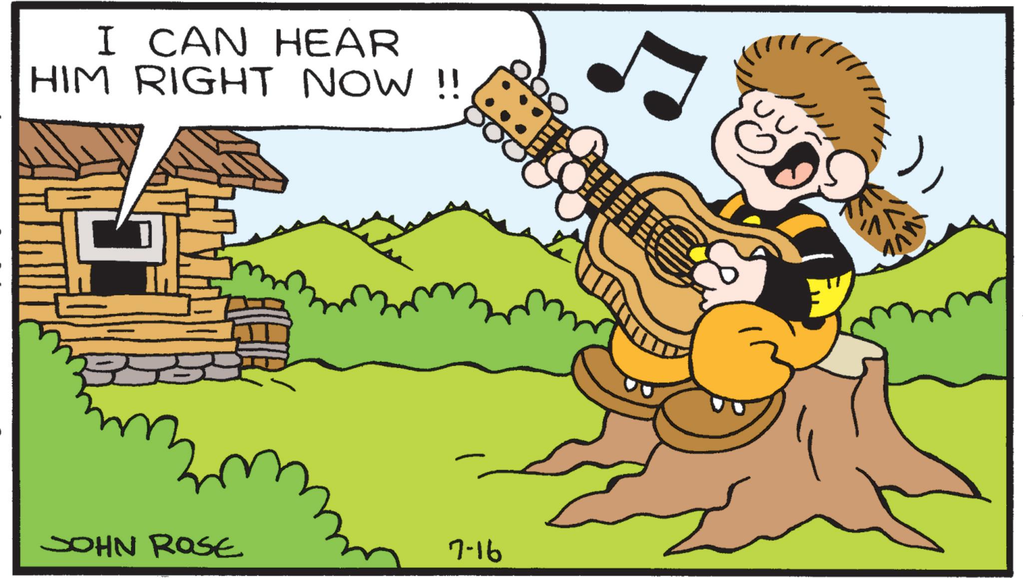 String instrument OCR: I CAN HEAR HIM RIGHT NOW !! JOHN ROSE 7-16 I CAN HEAR HIM RIGHT NOW !! JOHN ROSE 7-16