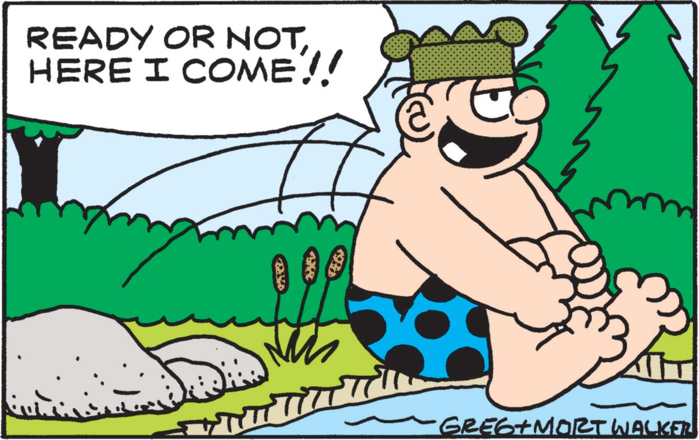 Fiction OCR: READY OR NOT. HERE I COME!! 0 0 0 GREG+MORT WALKER READY OR NOT . HERE I COME !! 0 0 0 GREG + MORT WALKER