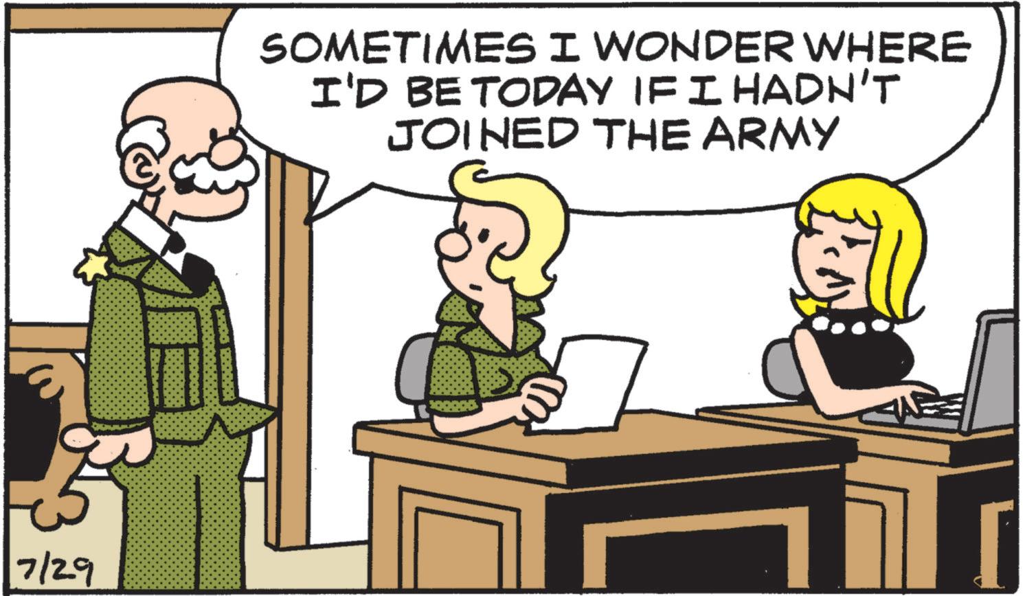 Animation OCR: E 7/29 SOMETIMES I WONDER WHERE I'D BE TODAY IF I HADN'T JOINED THE ARMY E 7/29 SOMETIMES I WONDER WHERE I'D BE TODAY IF I HADN'T JOINED THE ARMY