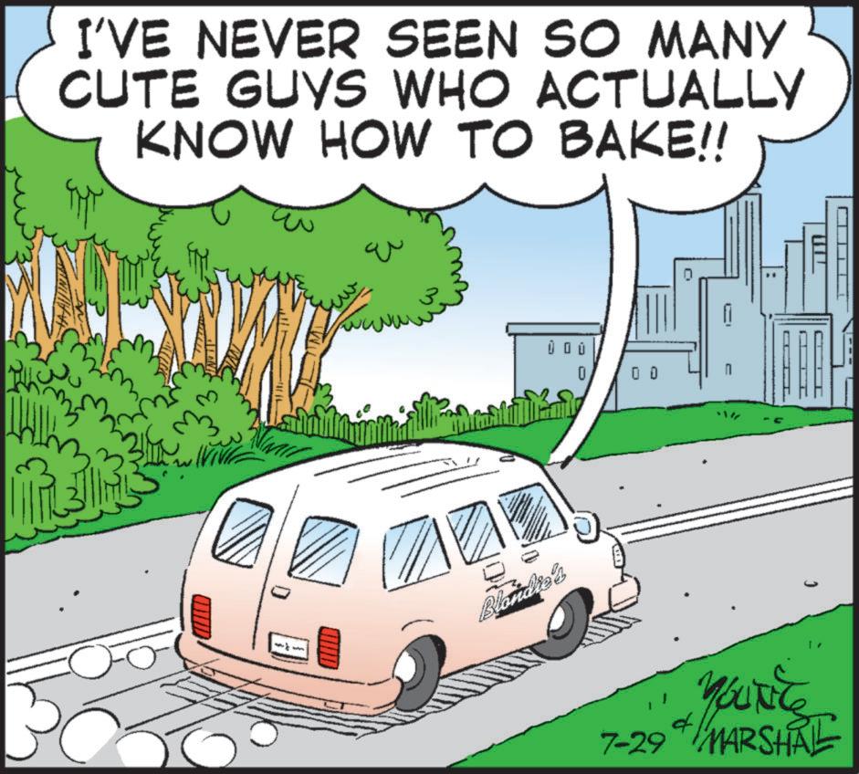 Fiction OCR: I'VE NEVER SEEN SO MANY CUTE GUYS WHO ACTUALLY KNOW HOW TO BAKE!! Blondie's 0 0 Û 0 0 0 7-29 MARSHAL I'VE NEVER SEEN SO MANY CUTE GUYS WHO ACTUALLY KNOW HOW TO BAKE !! Blondie's 0 0 Û 0 0 0 7-29 MARSHAL