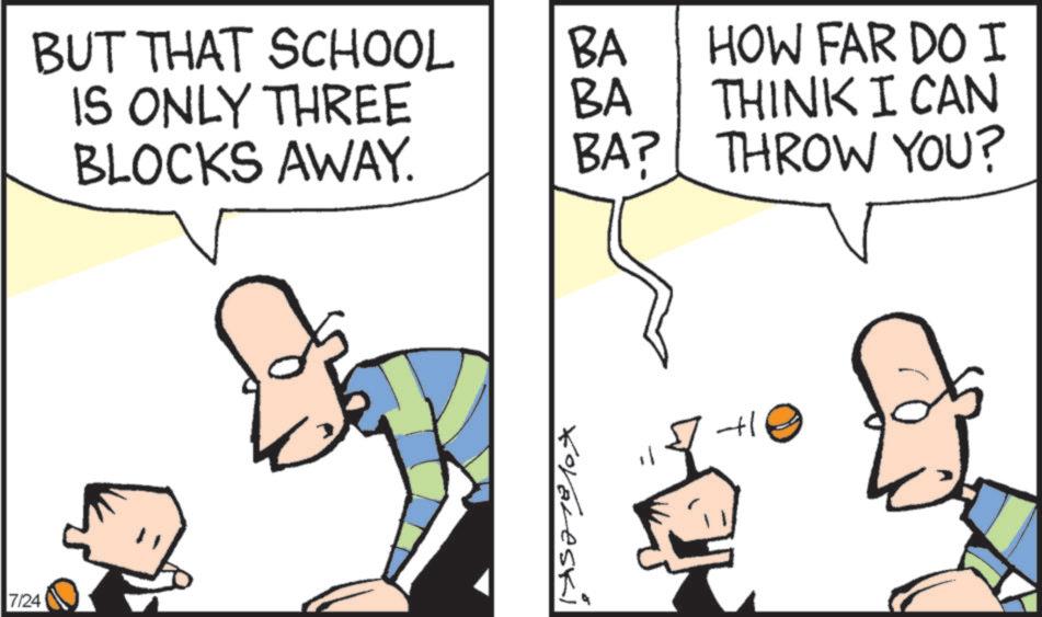 Graphics OCR: BUT THAT SCHOOL BA HOW FAR DO I IS ONLY THREE BA THINK I CAN BLOCKS AWAY. BA? THROW YOU? 7/24 Koraleski ?? BUT THAT SCHOOL BA HOW FAR DO I IS ONLY THREE BA THINK I CAN BLOCKS AWAY . BA ? THROW YOU ? 7/24 Koraleski ??